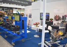 The Mecaflor stand presented a variety of their machines.
